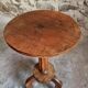 Louis XVI antique guéridon, round pedestal table, solid walnut, circa 1900.