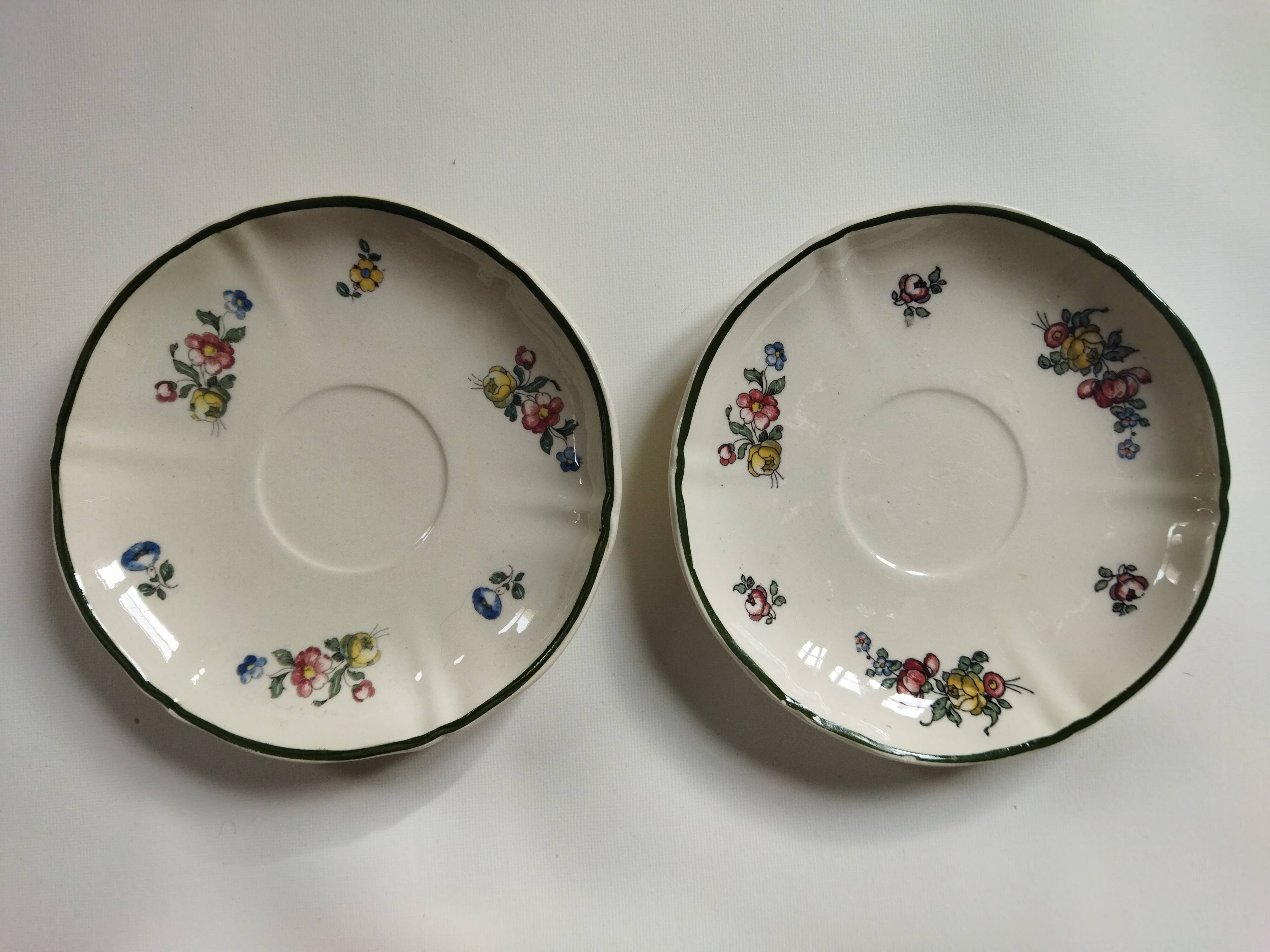 Old earthenware cups Villeroy & Boch 1562 Old Strasbourg