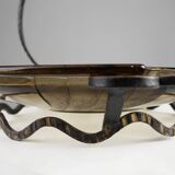 Glass and metal Art Deco Fruit Bowl, France 1920s