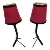 Brutalist bedside lamps