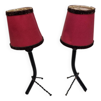 Brutalist bedside lamps