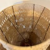 Olive wood and macramé lamp