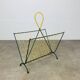50s metal magazine rack with scoubidou
