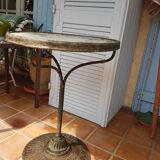 Table pedestal table bistro early 20th century