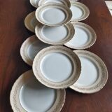 12 assiettes plates "Valence" Moulin des Loups Orchies
