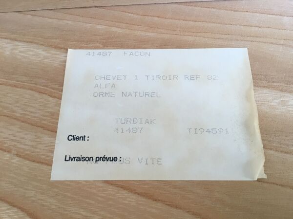 Chevet NF Prestige ameublement en orme massif - 1970