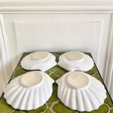 Empty scallop cups ceramic pockets