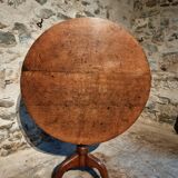 Antique Georgian tilt-top oak table from around 1800 – Round tripod side table 80 cm