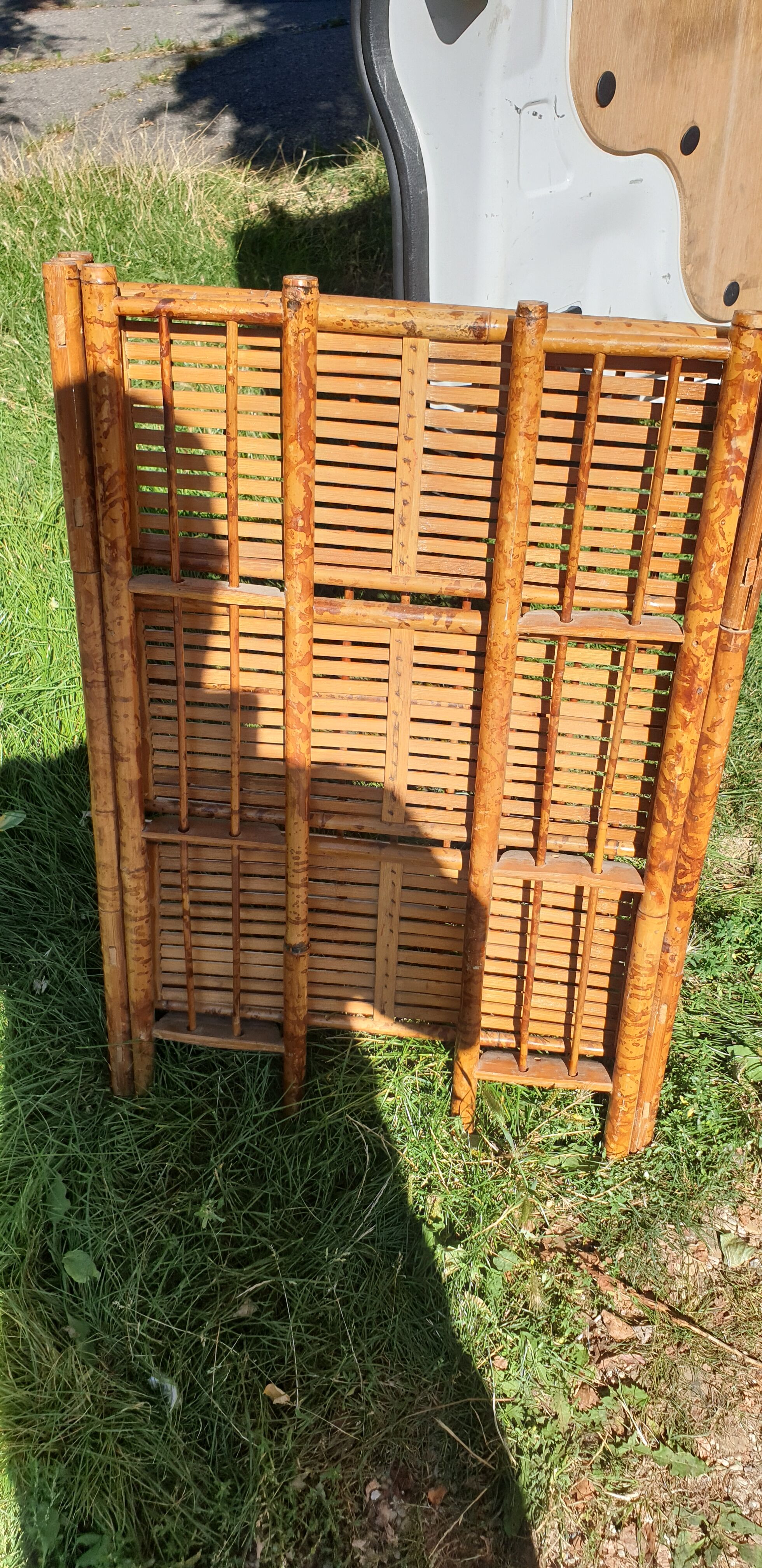 Rattan bookcase shelf