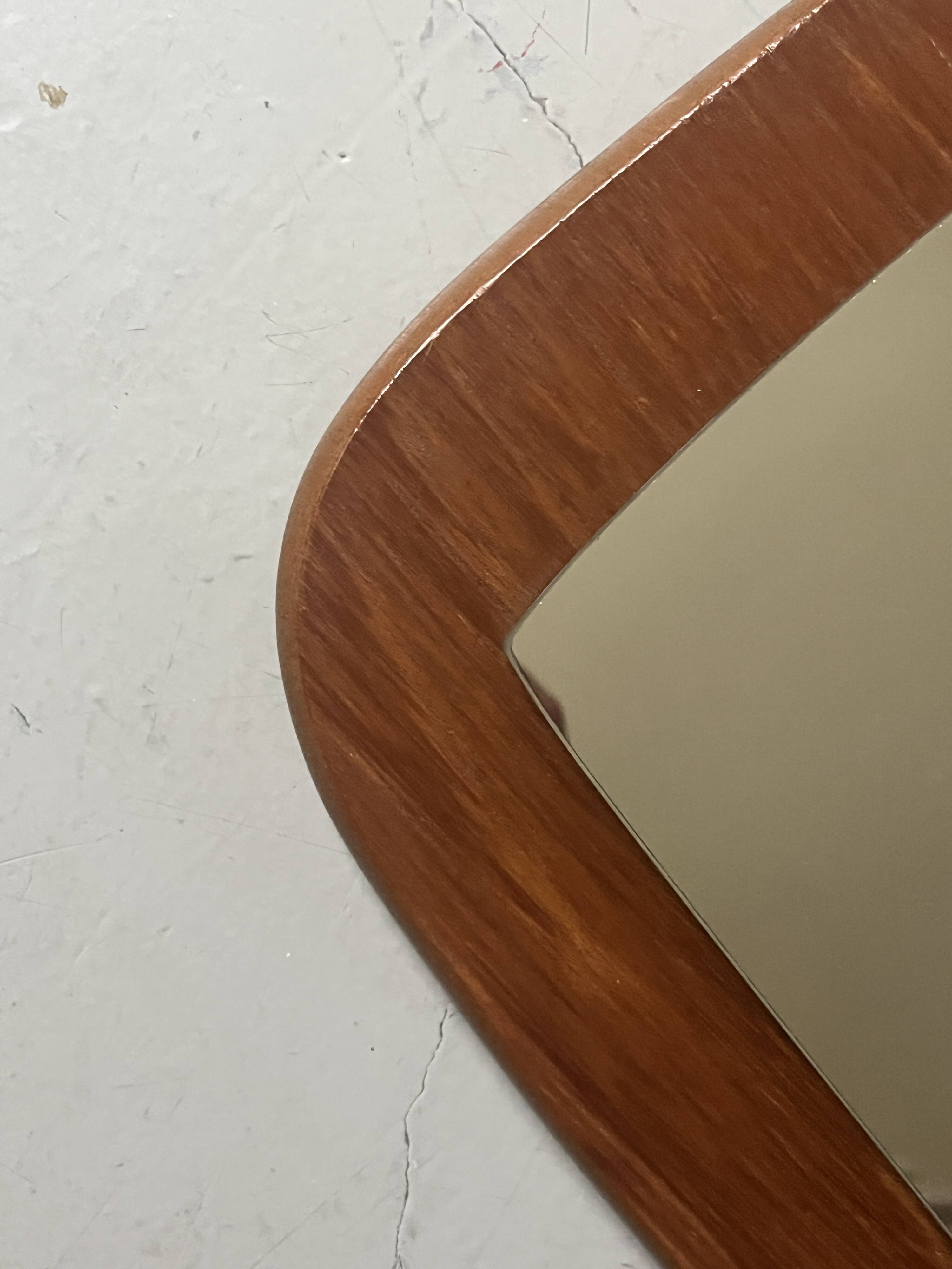 Scandinavian teak wood mirror, circa 1950 / 1960