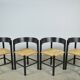 Fritz hansen / scandinavian papercord dining chairs (4) / mogens lassen / denmark 1960s