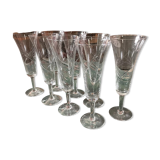8 champagne flutes RGR