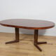 Mid-century round rosewood extendable dining table, Denmark, 1960s