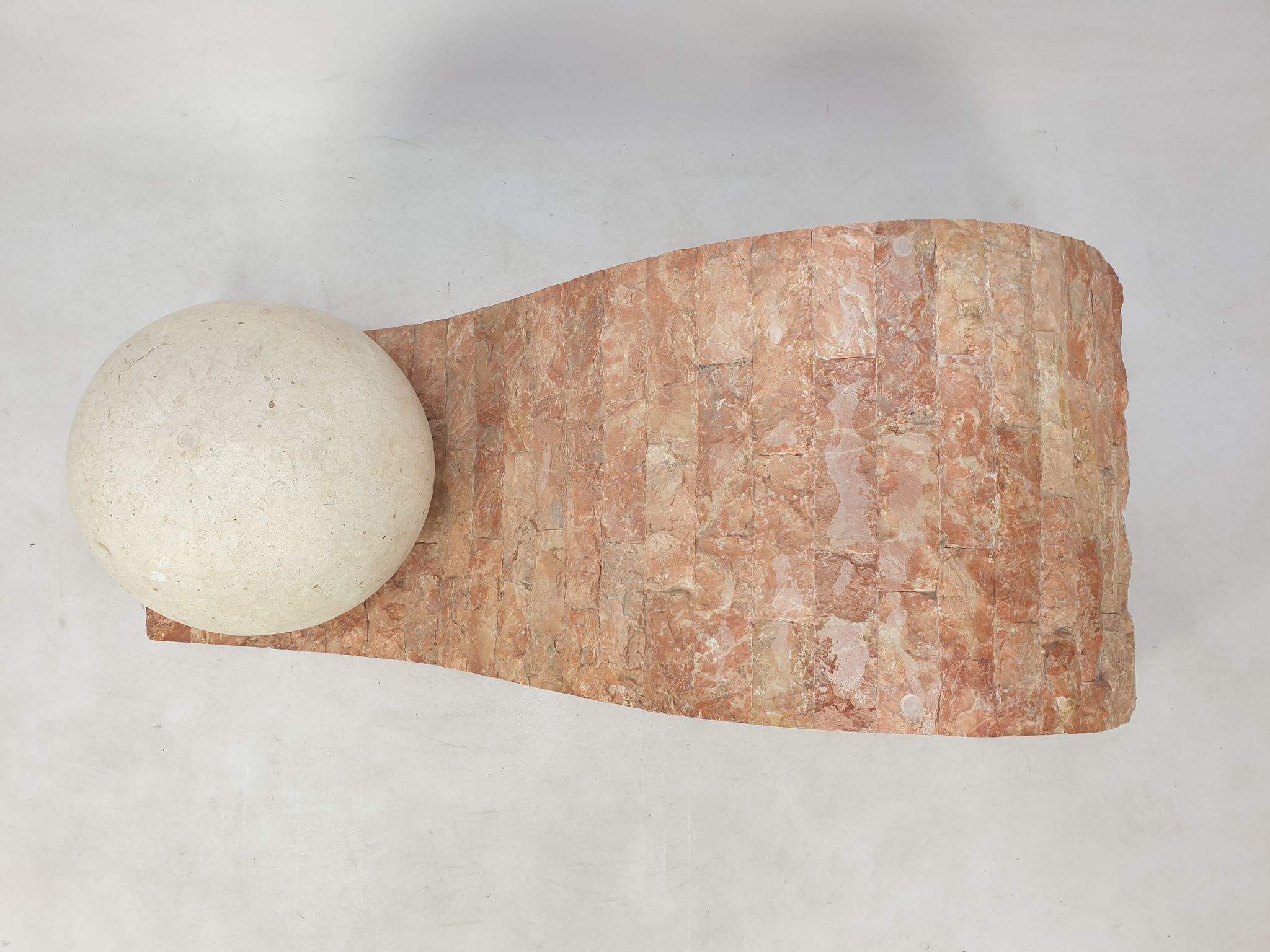 Table basse en pierre fossile de Magnussen Ponte, années 1980