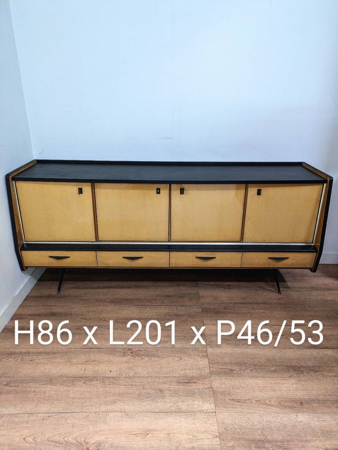 Vintage Scandinavian wooden sideboard