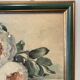 Tableau ancien, nature morte aux roses, XX siècle
