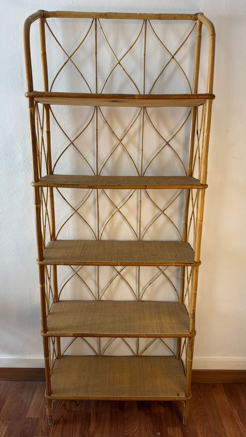 1960s Rattan Shelf France
