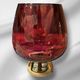 Harlequin liqueur/cognac decanter and 6 glasses, 1950s