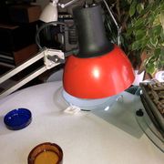 Lampe d'architecte rouge   patented  finlande