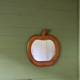 Miroir pomme en bois