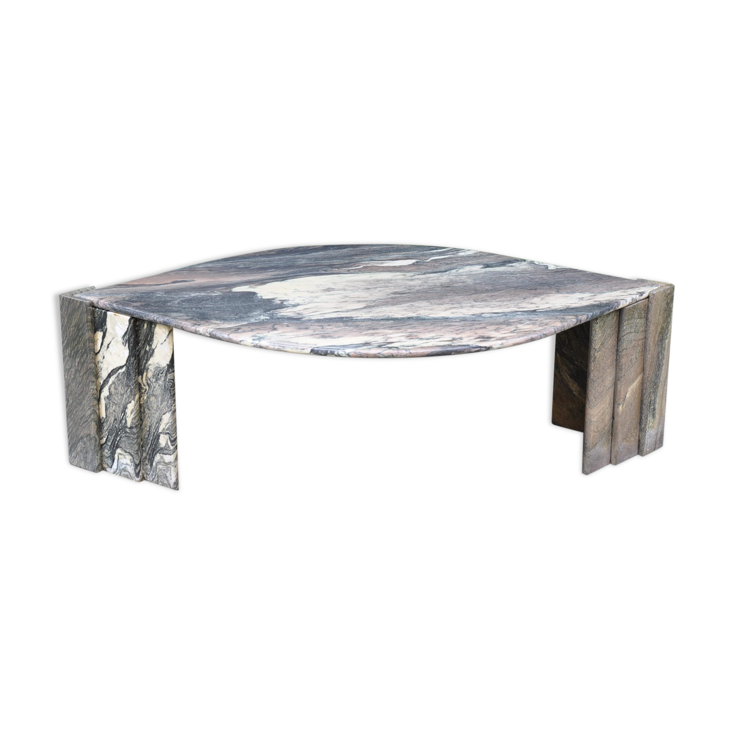 Table basse en marbre des années 70