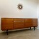 Ancienne enfilade vintage style scandinave design des années 60 bois pied métal