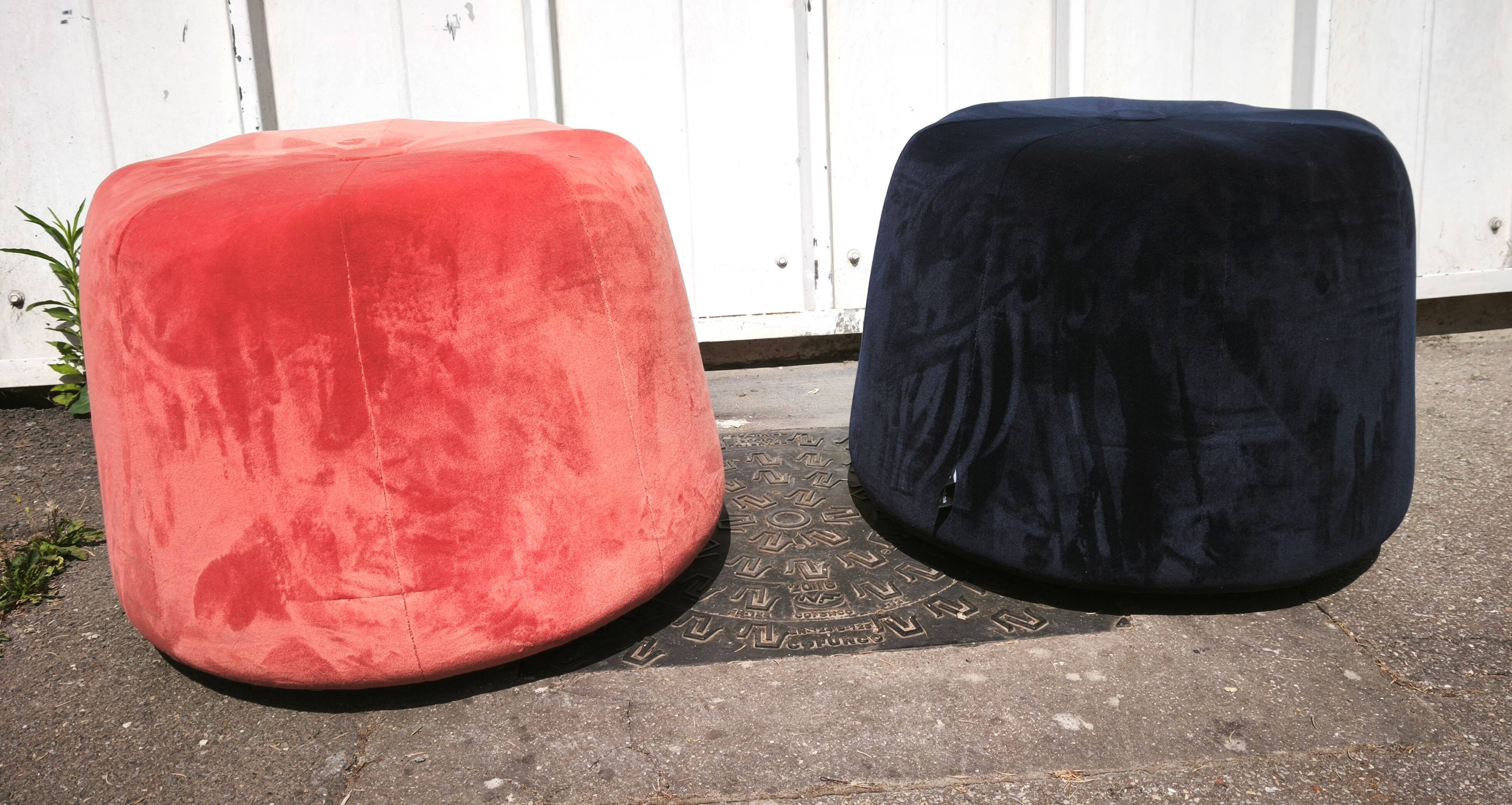Pair of designer poufs La Cividina