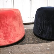Pair of designer poufs La Cividina