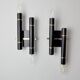 Pair of tubular wall lamps from Sciolari, Italy, 1970