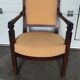 Fauteuil style empire tissus ecru