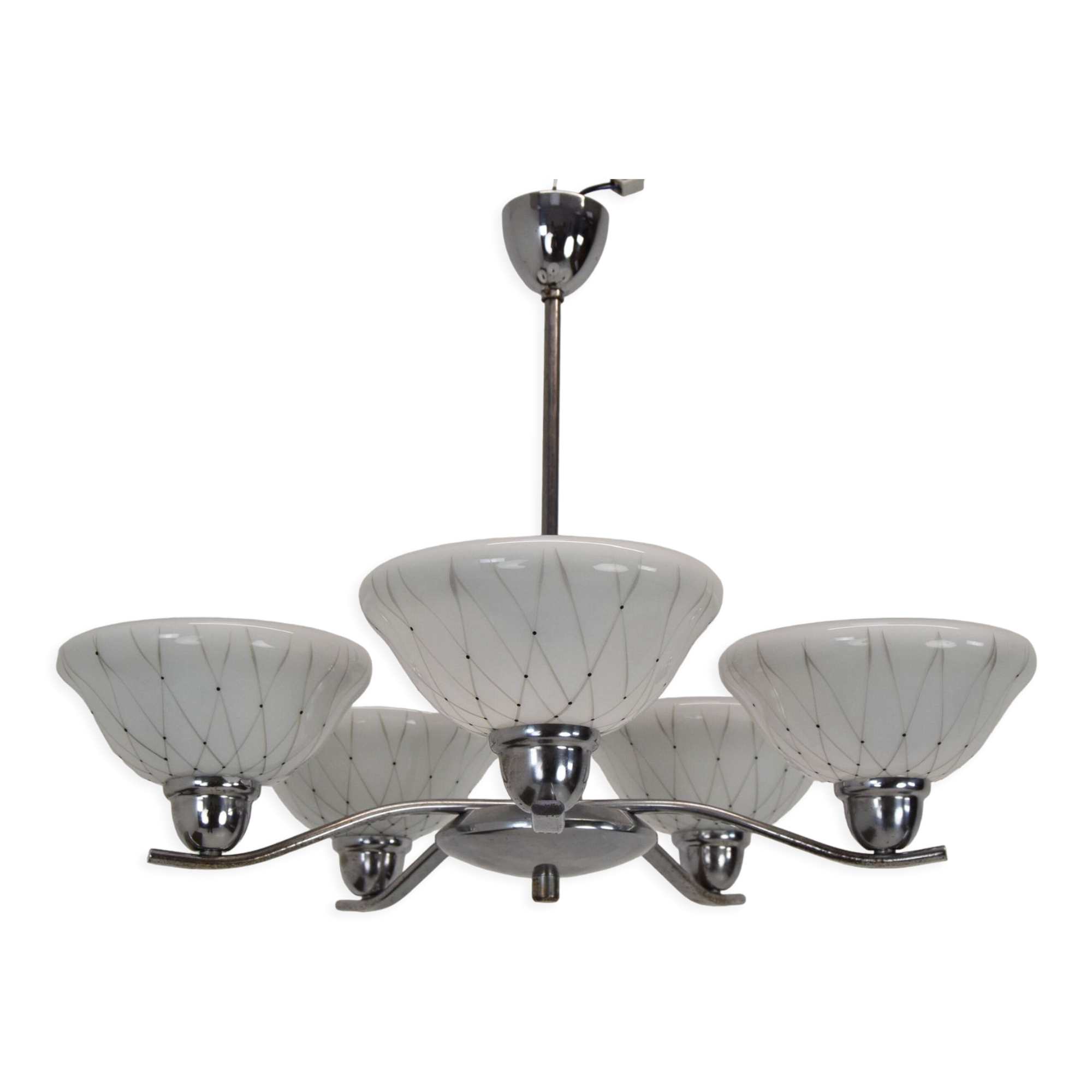 Mid-century Chandelier by company Drukov,1960's.