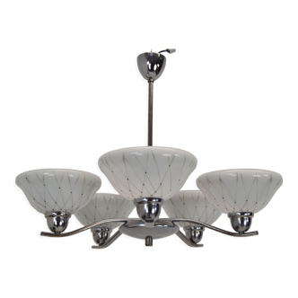 Mid-century Chandelier by company Drukov,1960's.