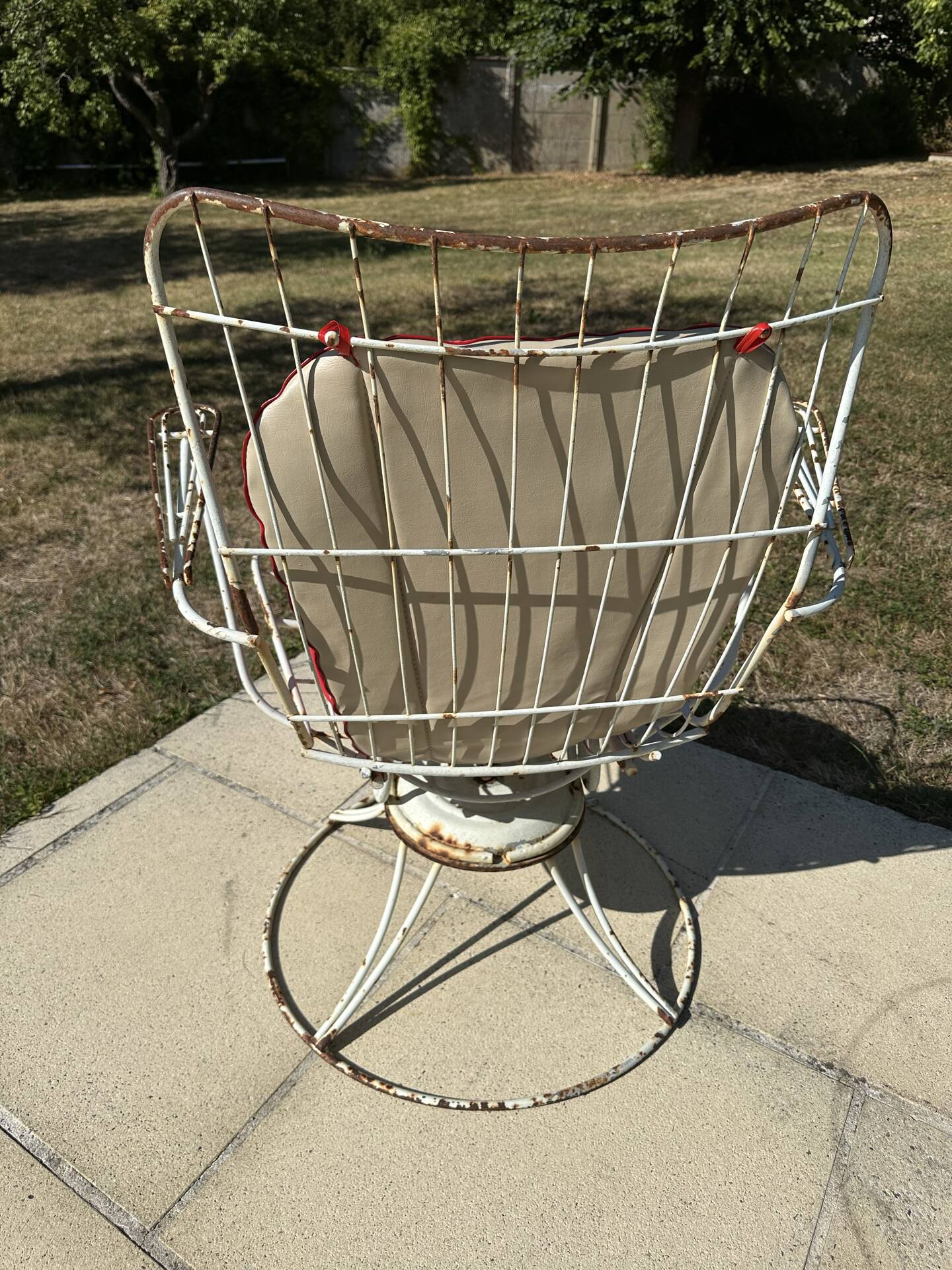 Fauteuil de jardin vintage Homecrest 1960 pivotant