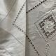 Exceptional old linen, very large embroidered tablecloth