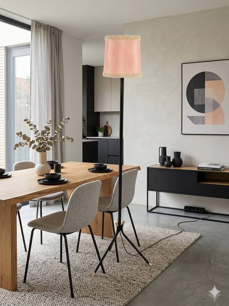 Lampadaire tripode vintage des années 60
