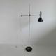 Balance floor lamp in chromed metal and black lacquered metal 60s