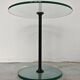 Minimalist round side table in glass by Draenert, 1983