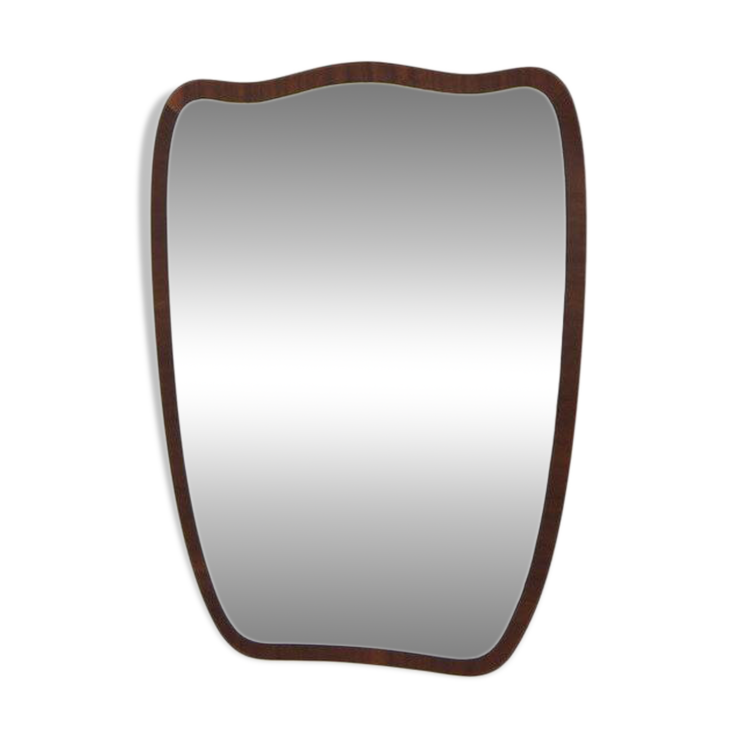 Miroir scandinave en acajou, Eriksmåla Glas, Suède, 1950, 73x54cm
