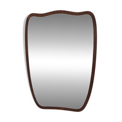 Miroir scandinave en acajou, Eriksmåla Glas, Suède, 1950, 73x54cm