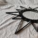 Old wrought metal sun mirror
