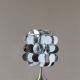 Table lamp silver lozenge and tulip foot, end of the years 70