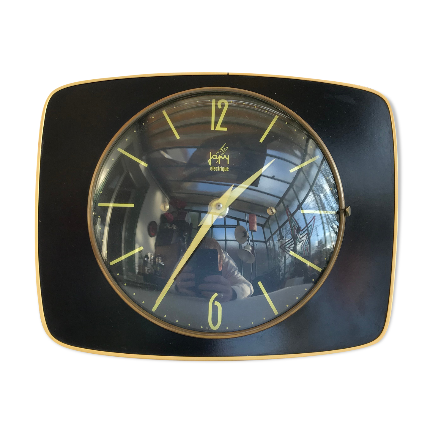 Former japy formica black clock