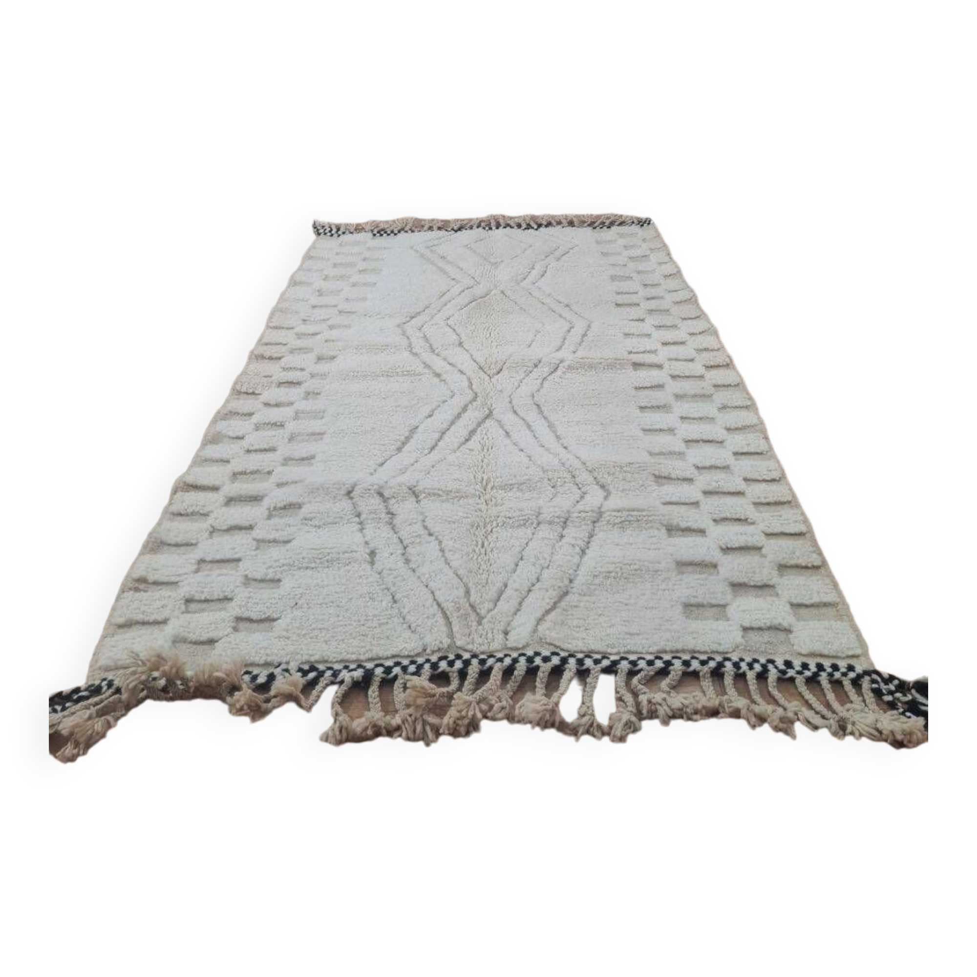 Handmade wool Berber rug 250x150 cm