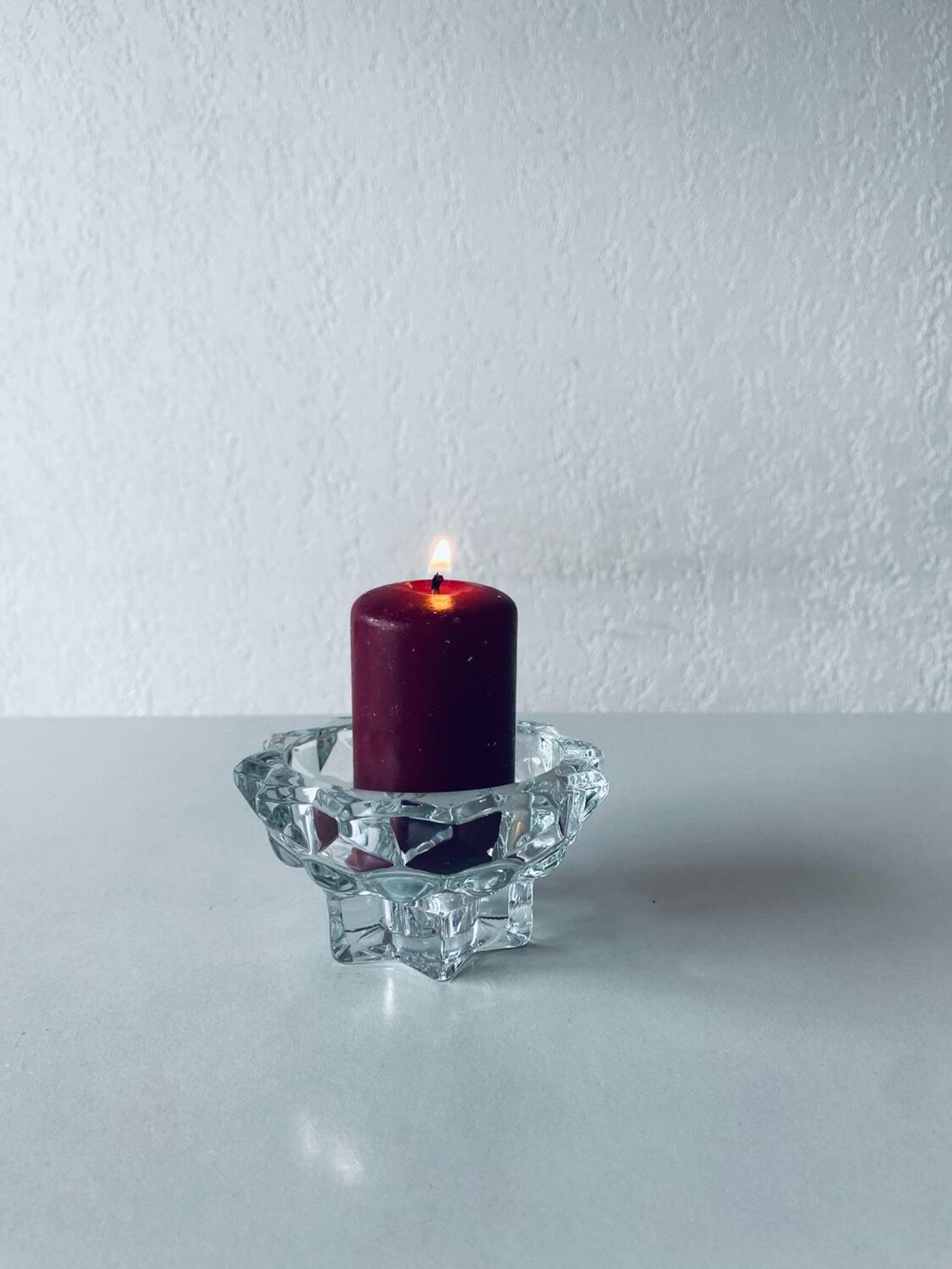 Bougeoir étoilé en cristal