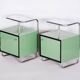 Bauhaus Side Tables in Chrome and Glass by Vichr a Spol., Czech, 1930s, Set of 2