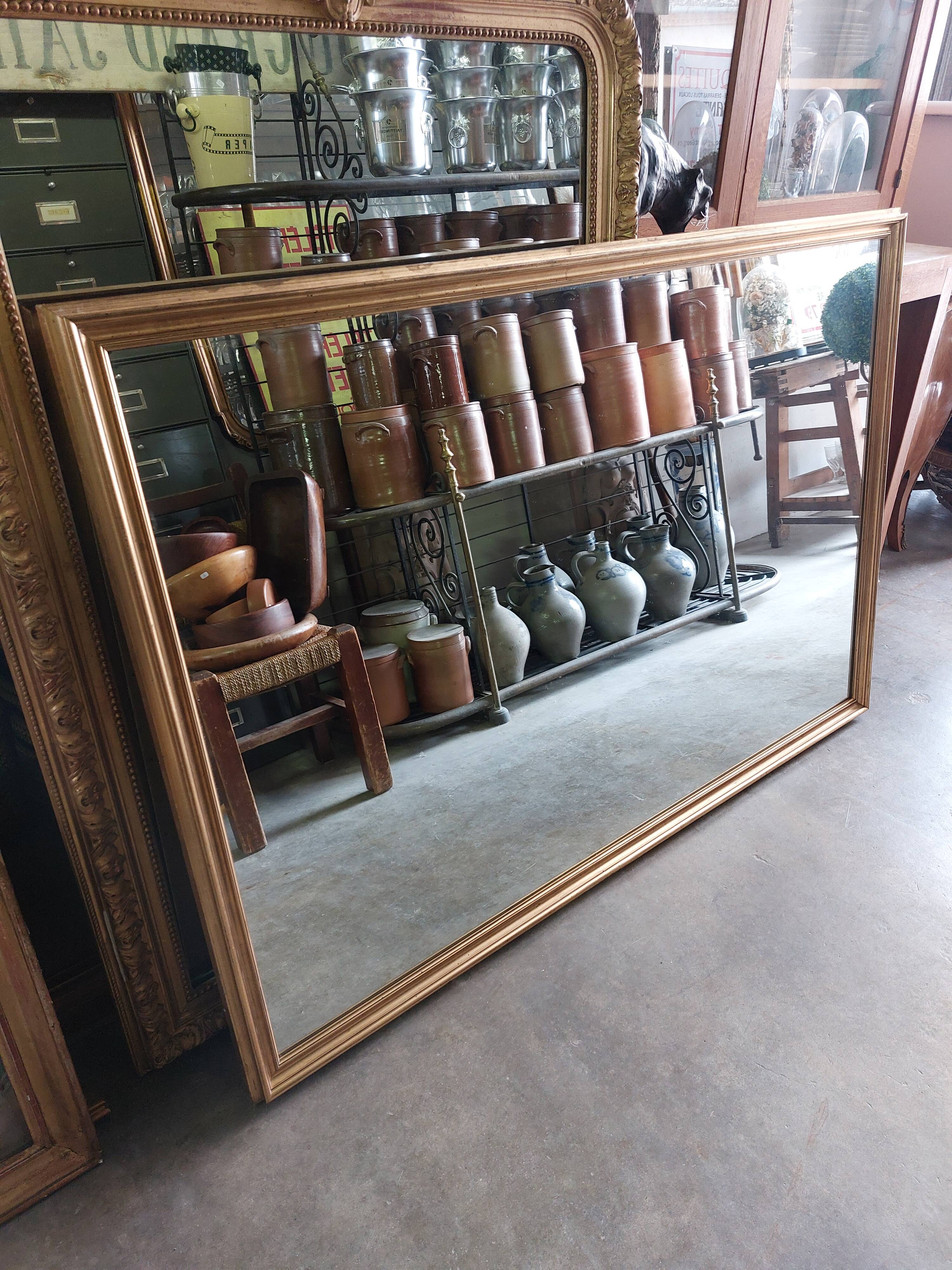 Mirror mirror mirror golden wood bistro style -1m68x1m15