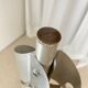 Brushed aluminium floor lamp, Space Age style, 1970s