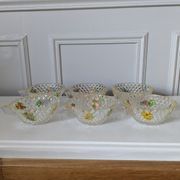 6 coupelles en verre ciselé