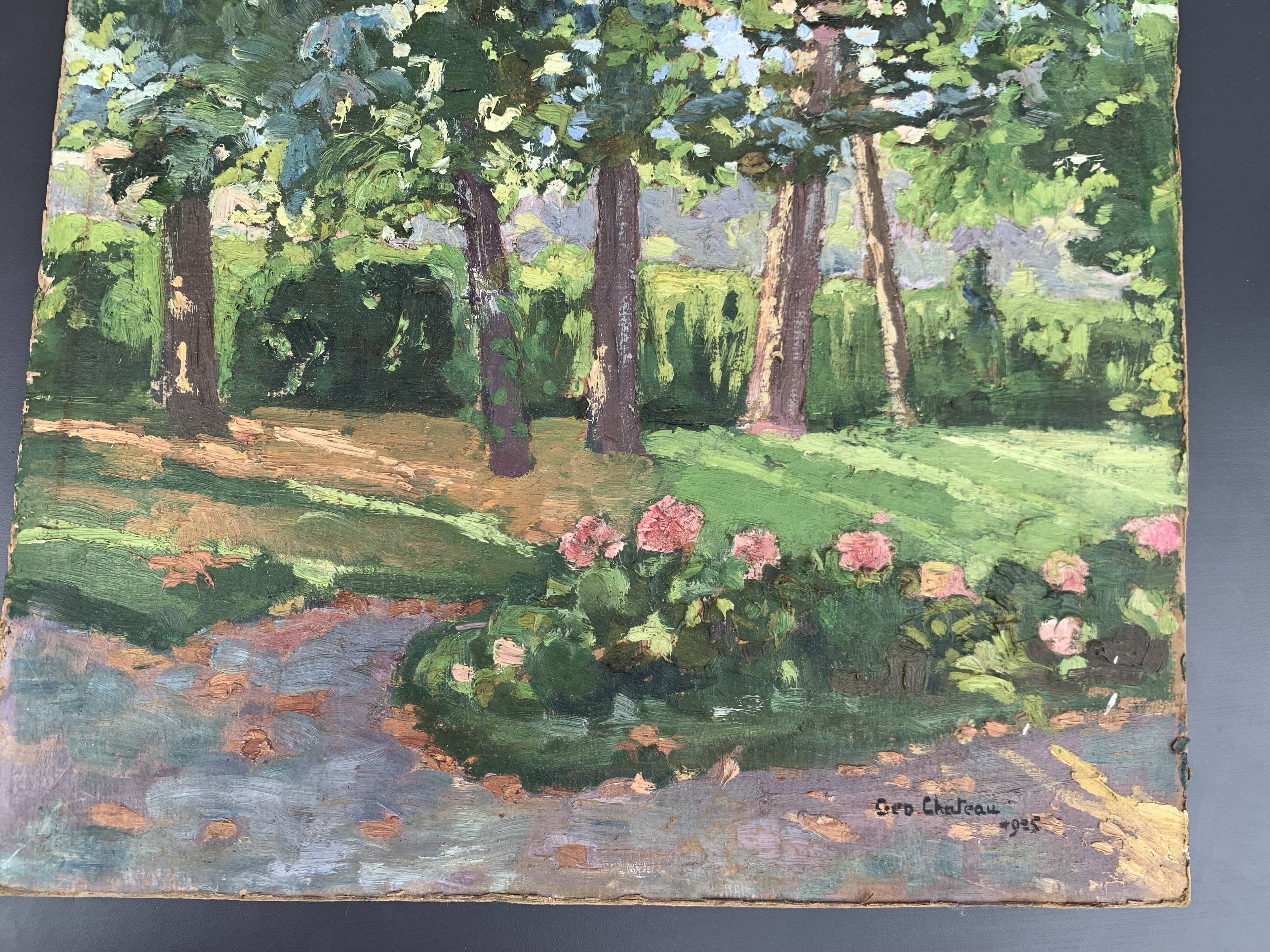 Oil on cardboard by Georges Chateau 1925