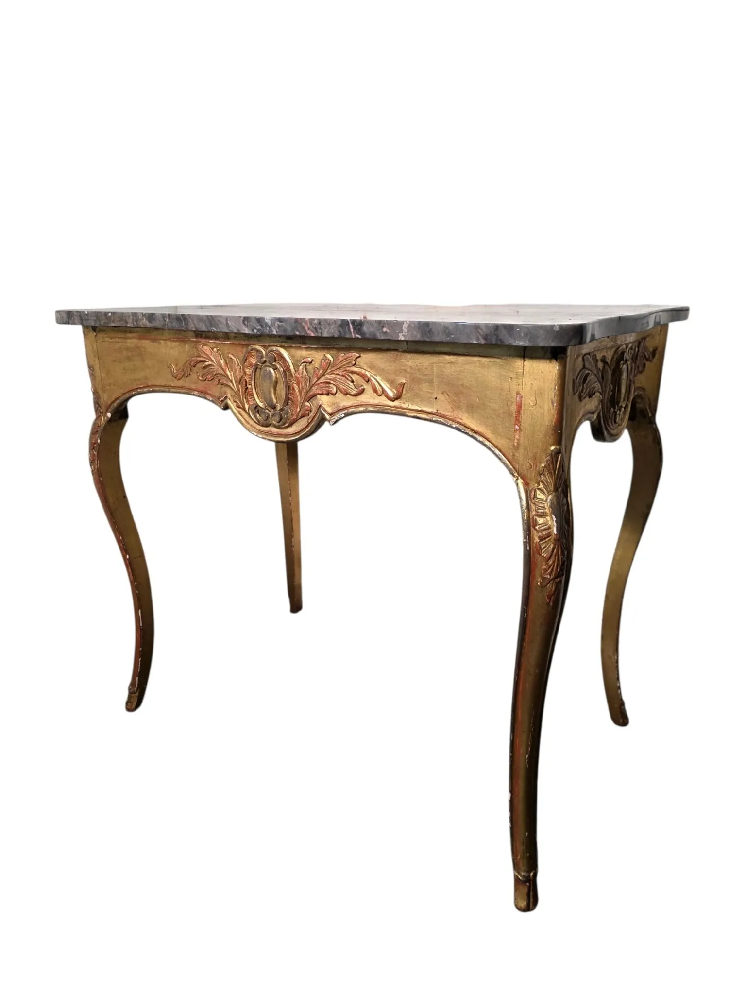 Console/table de milieu style Louis XV doré XIXè 